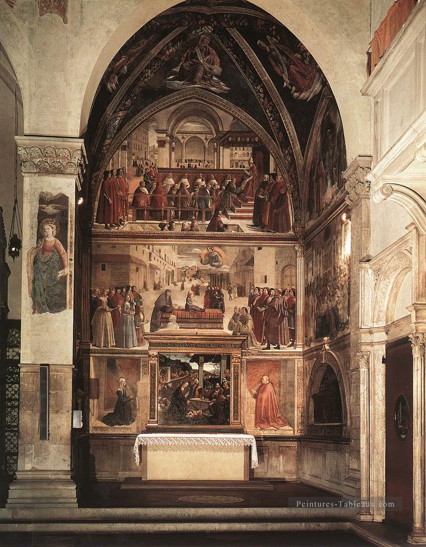 Vue de la Chapelle Sassetti Renaissance Florence Domenico Ghirlandaio Peintures à l'huile